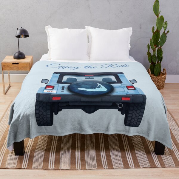 Item preview, Enjoy the Ride Nantucket Blue Jeep designed and sold by Coastal Joy.