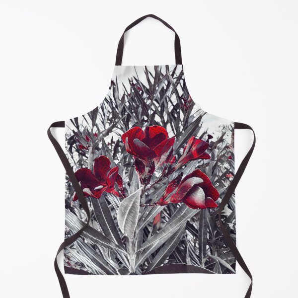 Item preview, Gothic Crimson Red Oleander Monochrome Garden designed and sold by BalkanBloom.