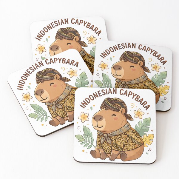 Item preview, Indonesian Capybara Batik Sticker designed and sold by denybz.