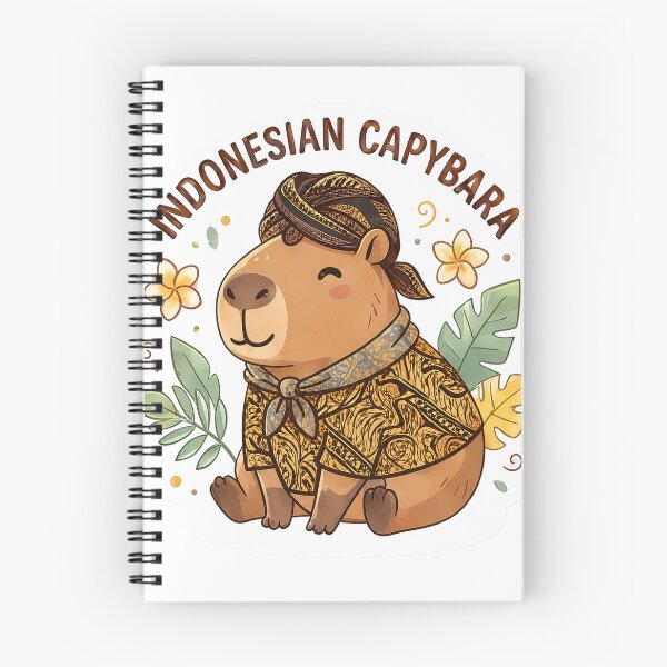 Item preview, Indonesian Capybara Batik Sticker designed and sold by denybz.