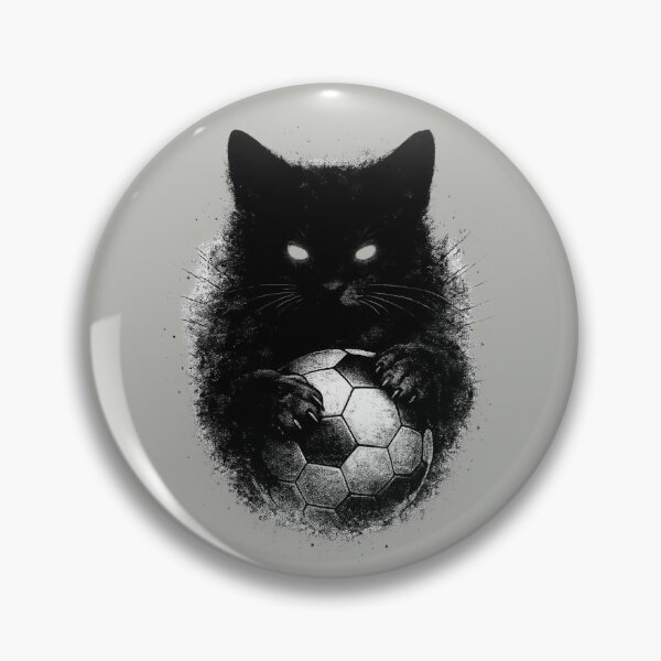 Item preview, Soccer Cat Funny Black Cat Soccer Fan designed and sold by Corvoria.