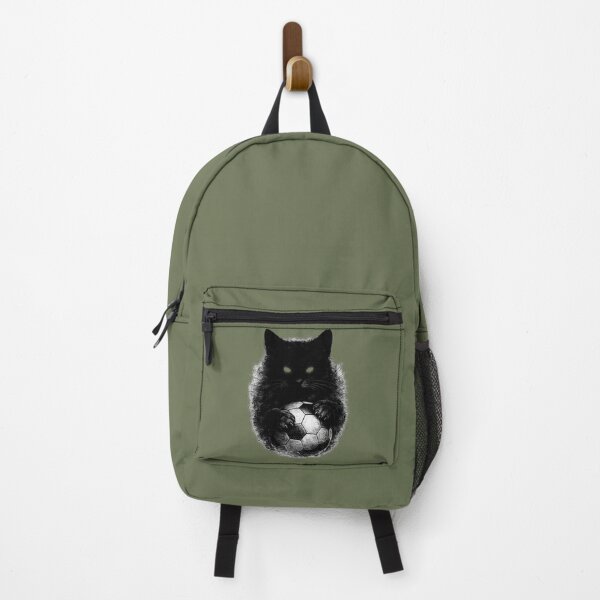 Item preview, Soccer Cat Funny Black Cat Soccer Fan designed and sold by Corvoria.