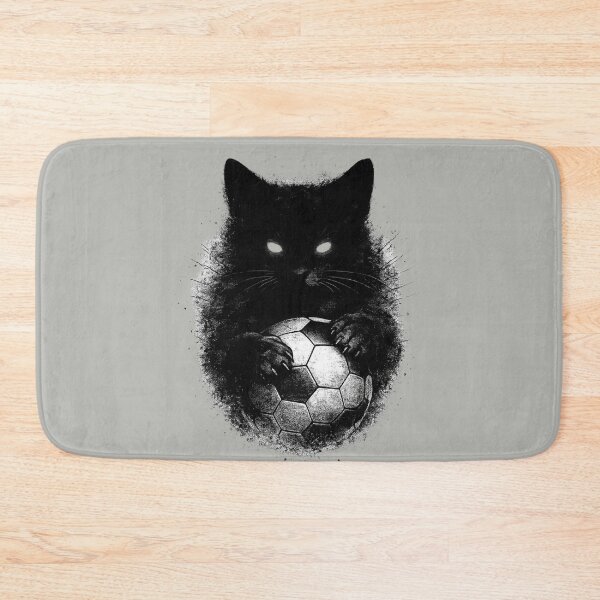 Item preview, Soccer Cat Funny Black Cat Soccer Fan designed and sold by Corvoria.