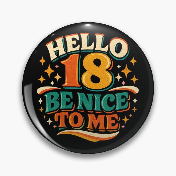 Item preview, Hello 18 Be Nice to Me | Funny 18th Birthday Typography T-Shirt designed and sold by rushaib.