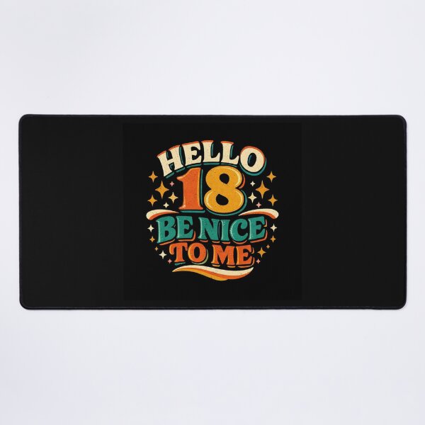 Item preview, Hello 18 Be Nice to Me | Funny 18th Birthday Typography T-Shirt designed and sold by rushaib.