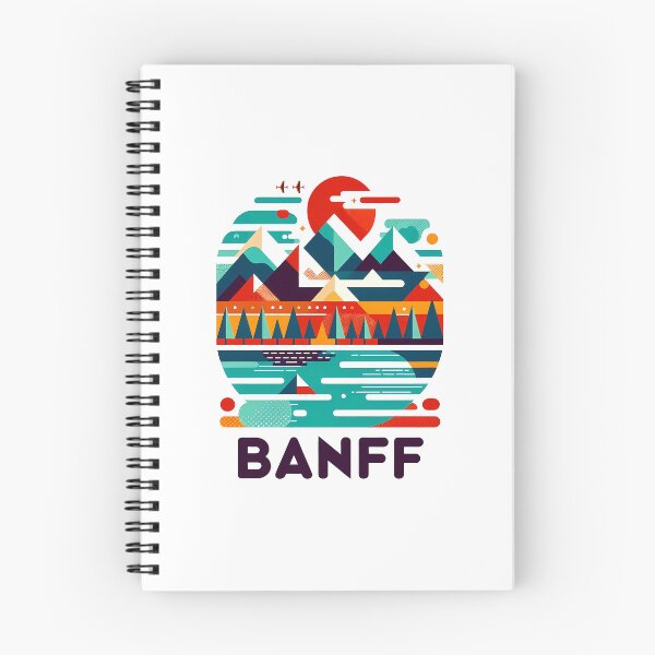 Item preview, Banff Canada Travel Poster - Abstract Rocky Mountains Landscape Art designed and sold by OzzFrequency.