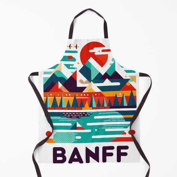 Item preview, Banff Canada Travel Poster - Abstract Rocky Mountains Landscape Art designed and sold by OzzFrequency.
