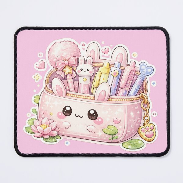 Item preview, Cute Kawaii Bunny Pencil Case Sticker designed and sold by Christiana-Art.
