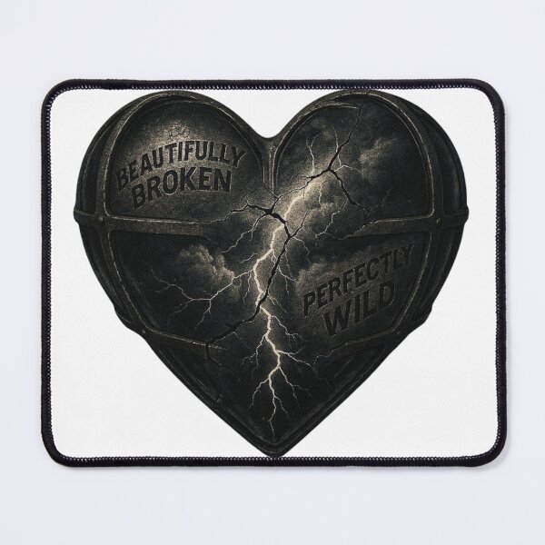 Item preview, Beautifully Broken Perfectly Wild - Cracked Lightning Heart designed and sold by AcosDesign.