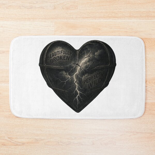 Item preview, Beautifully Broken Perfectly Wild - Cracked Lightning Heart designed and sold by AcosDesign.