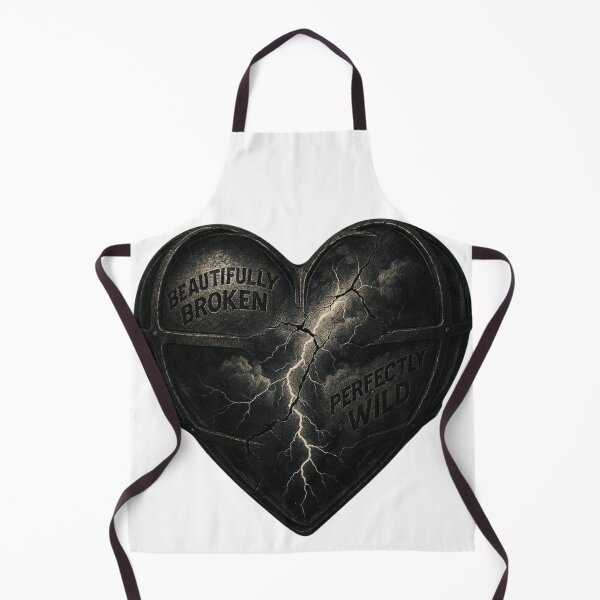 Item preview, Beautifully Broken Perfectly Wild - Cracked Lightning Heart designed and sold by AcosDesign.