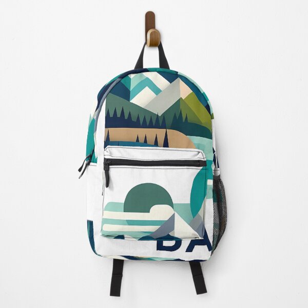 Item preview, Banff Canada Travel Poster - Abstract Rocky Mountains Landscape Art designed and sold by OzzFrequency.