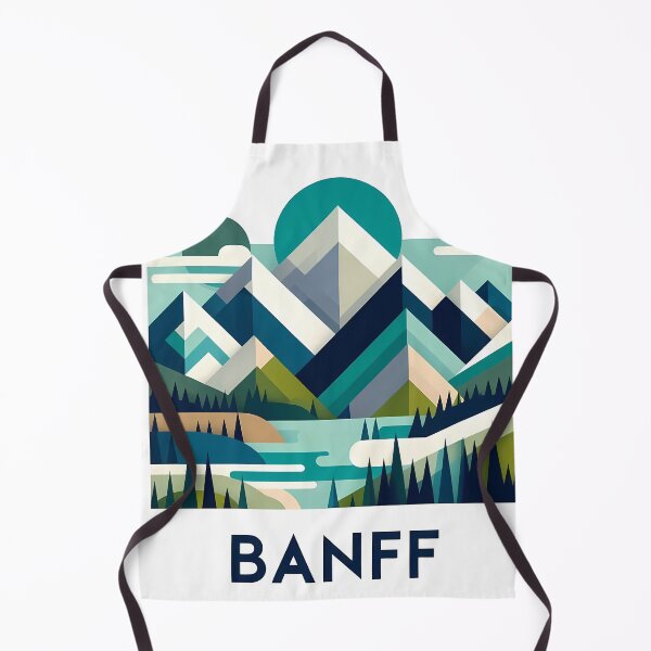 Item preview, Banff Canada Travel Poster - Abstract Rocky Mountains Landscape Art designed and sold by OzzFrequency.