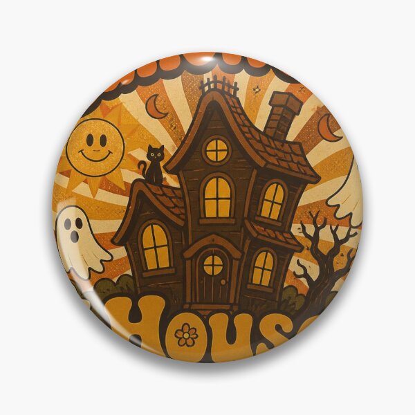 Item preview, Retro 70s Haunted House Shirt | Groovy Vintage Illustration designed and sold by SunnyDesign82.