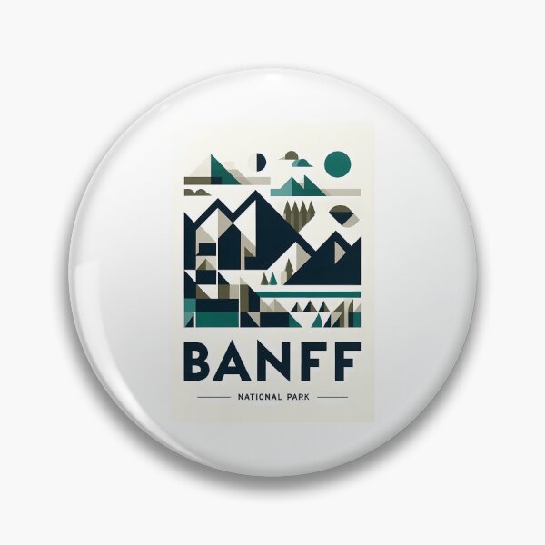 Item preview, Banff Canada Travel Poster - Abstract Rocky Mountains Landscape Art designed and sold by OzzFrequency.