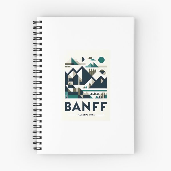 Item preview, Banff Canada Travel Poster - Abstract Rocky Mountains Landscape Art designed and sold by OzzFrequency.
