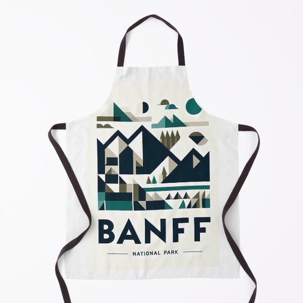 Item preview, Banff Canada Travel Poster - Abstract Rocky Mountains Landscape Art designed and sold by OzzFrequency.