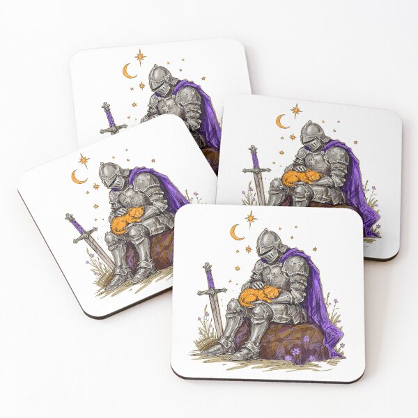 Item preview, Medieval Knight with Sleeping Ginger Cat designed and sold by zuperelectracat.