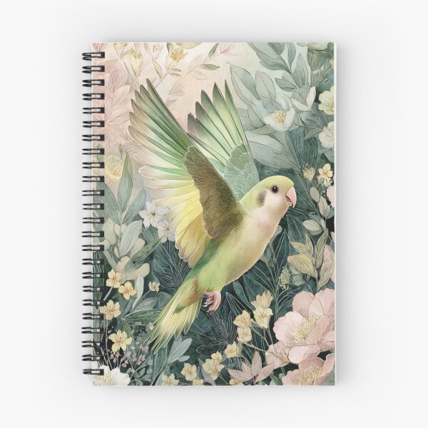 Item preview, A Parrotlet flying through a spring garden, Birds in Motion designed and sold by CDC40.