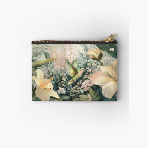 Item preview, A Parrotlet flying through a spring garden, Birds in Motion designed and sold by CDC40.