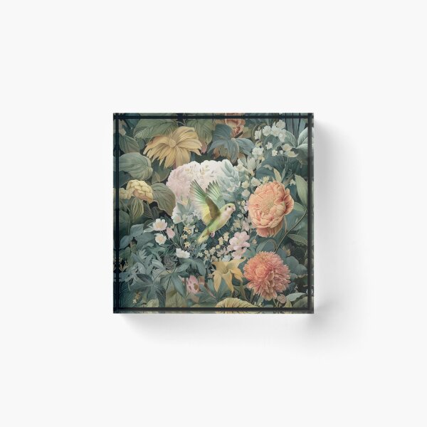 Item preview, A Parrotlet flying through a spring garden, Birds in Motion designed and sold by CDC40.