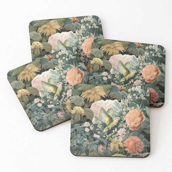 Item preview, A Parrotlet flying through a spring garden, Birds in Motion designed and sold by CDC40.