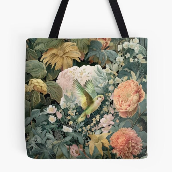 Item preview, A Parrotlet flying through a spring garden, Birds in Motion designed and sold by CDC40.