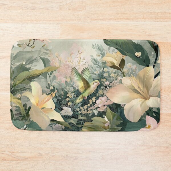 Item preview, A Parrotlet flying through a spring garden, Birds in Motion designed and sold by CDC40.
