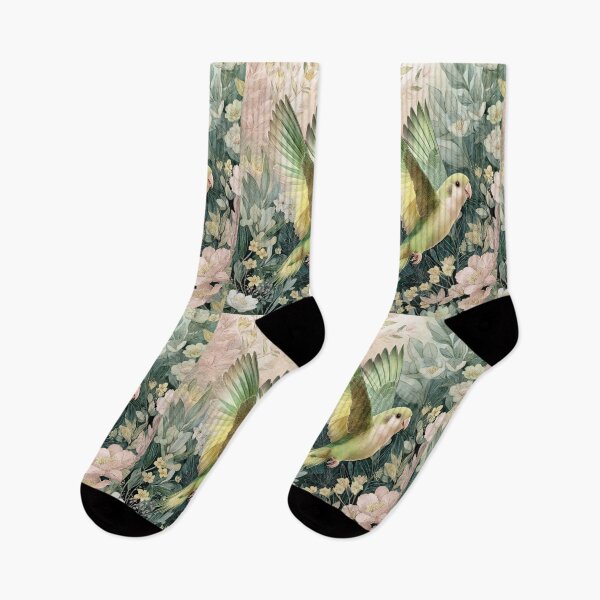 Item preview, A Parrotlet flying through a spring garden, Birds in Motion designed and sold by CDC40.