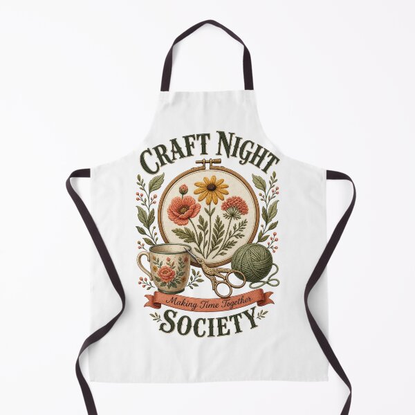 Item preview, Craft Night Society | Making Time Together Embroidery Floral Design designed and sold by Print Loft.
