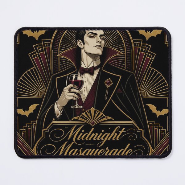 Item preview, Vampire Art Deco Halloween Shirt | Midnight Masquerade Gold Illustration designed and sold by SunnyDesign82.