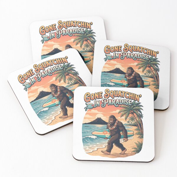 Item preview, Gone Squat Chin' in Paradise Funny Bigfoot Surfing designed and sold by NovaPrints Designs.