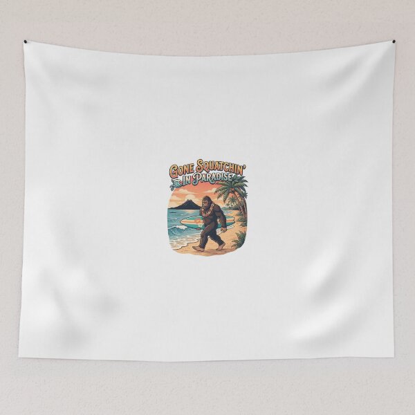 Item preview, Gone Squat Chin' in Paradise Funny Bigfoot Surfing designed and sold by NovaPrints Designs.