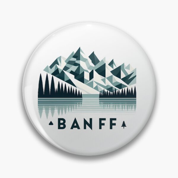 Item preview, Copy of Banff Canada Travel Poster - Abstract Rocky Mountains Landscape Art designed and sold by OzzFrequency.
