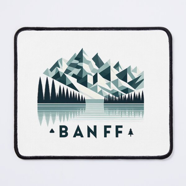 Item preview, Copy of Banff Canada Travel Poster - Abstract Rocky Mountains Landscape Art designed and sold by OzzFrequency.