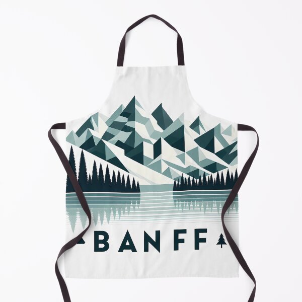 Item preview, Copy of Banff Canada Travel Poster - Abstract Rocky Mountains Landscape Art designed and sold by OzzFrequency.