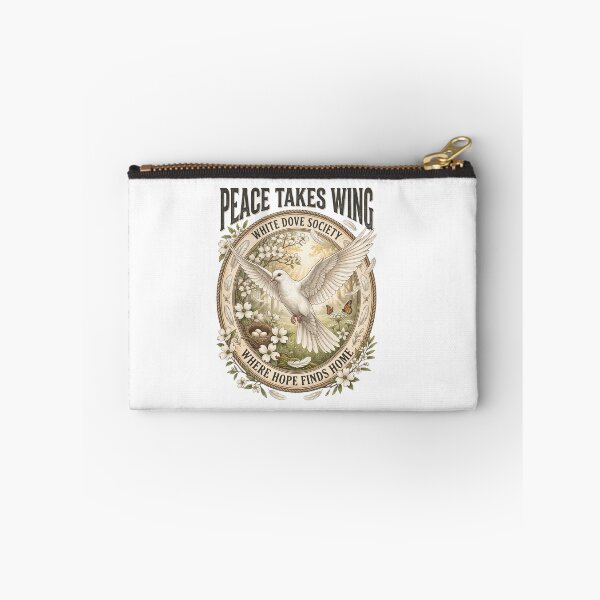Item preview, Peace Takes Wing - White Dove Society Vintage Nature Badge designed and sold by Roy & Tiffany.