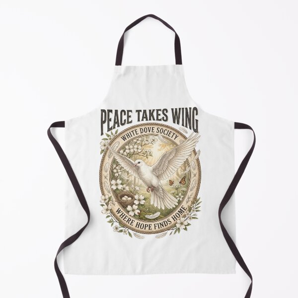 Item preview, Peace Takes Wing - White Dove Society Vintage Nature Badge designed and sold by Roy & Tiffany.