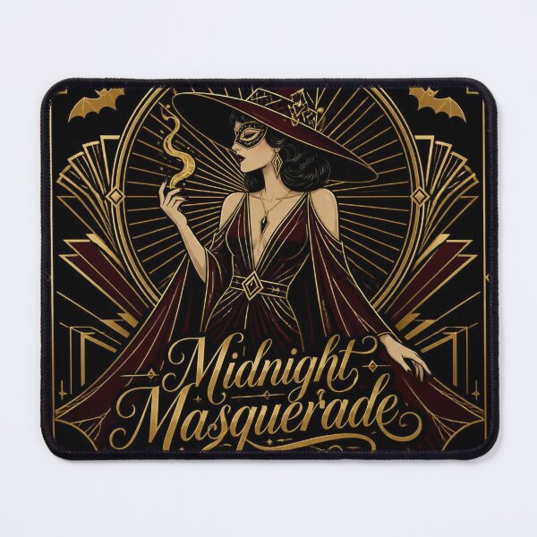 Item preview, Witch Art Deco Halloween Shirt | Midnight Masquerade Gold Illustration designed and sold by SunnyDesign82.