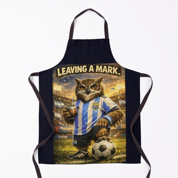 Item preview, ? LEAVING A MARK ⚽ ARGENTINA FOOTBALL OWL – MOTIVATIONAL SPORTS ART BY VLLC designed and sold by VICTORY LIBERTY .