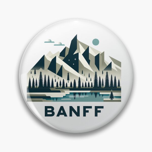 Item preview, Banff Canada Travel Poster - Abstract Rocky Mountains Landscape Art designed and sold by OzzFrequency.