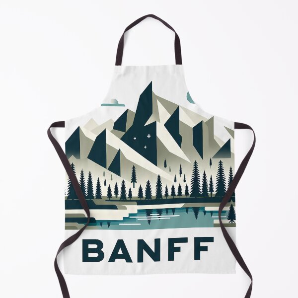 Item preview, Banff Canada Travel Poster - Abstract Rocky Mountains Landscape Art designed and sold by OzzFrequency.