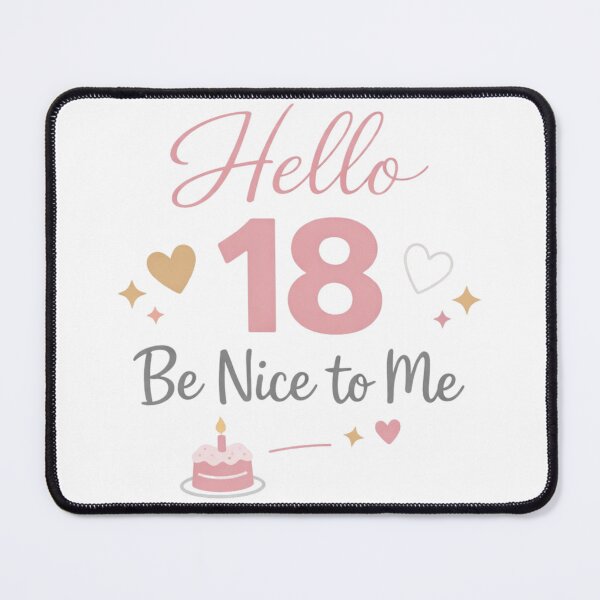 Item preview, Hello 18 Be Nice to Me | Funny 18th Birthday Typography T-Shirt designed and sold by rushaib.