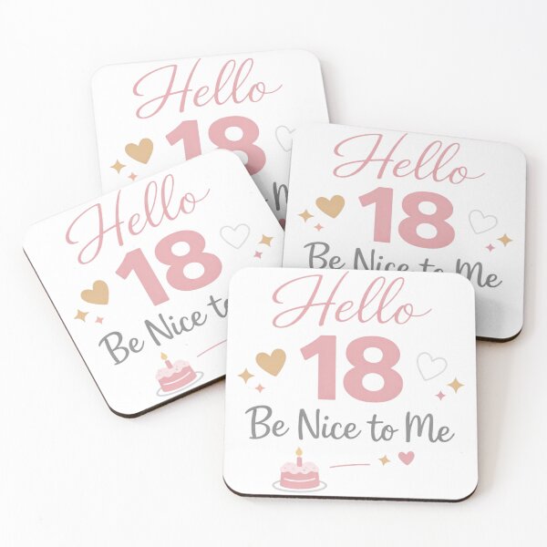 Item preview, Hello 18 Be Nice to Me | Funny 18th Birthday Typography T-Shirt designed and sold by rushaib.