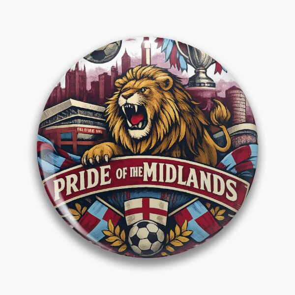 Item preview, Pride of the Midlands Football Fan Graphic | Vintage Lion Supporter Shirt designed and sold by GarnerSupplyCo.