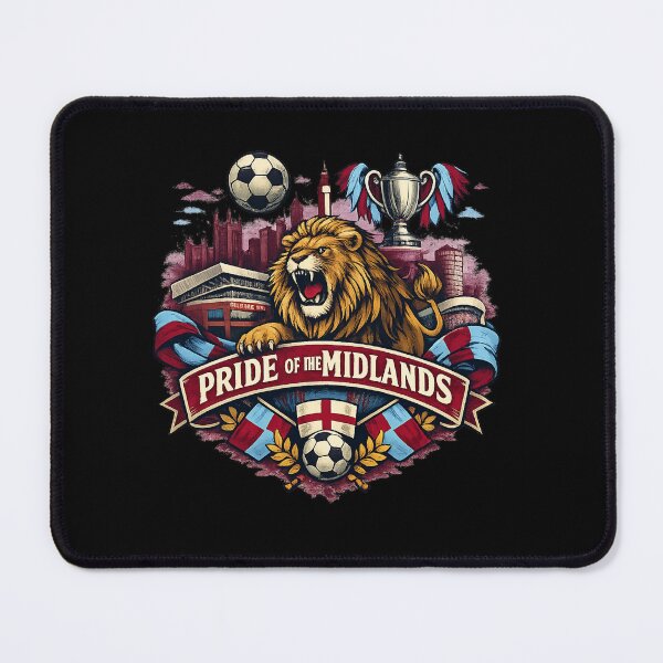 Item preview, Pride of the Midlands Football Fan Graphic | Vintage Lion Supporter Shirt designed and sold by GarnerSupplyCo.