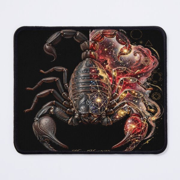 Item preview, Cosmic Scorpion | Zodiac Galaxy Skull Red Nebula Art designed and sold by KingofHearts25.