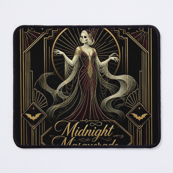Item preview, Phantom Bride Art Deco Halloween Shirt | Midnight Masquerade Gold Illustration designed and sold by SunnyDesign82.