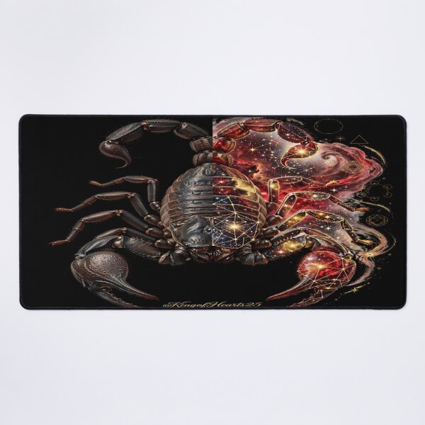 Item preview, Cosmic Scorpion | Zodiac Galaxy Skull Red Nebula Art designed and sold by KingofHearts25.