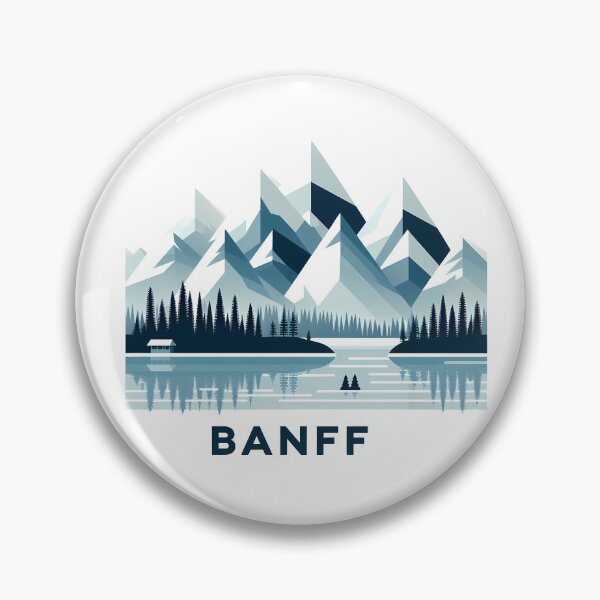 Item preview, Banff Canada Travel Poster - Abstract Rocky Mountains Landscape Art designed and sold by OzzFrequency.